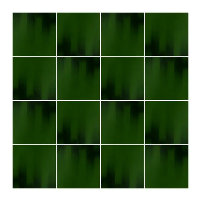 Ejemplo 2 de colocación de Azulejo Fumé 10x10 Verde Victoriano Brillo