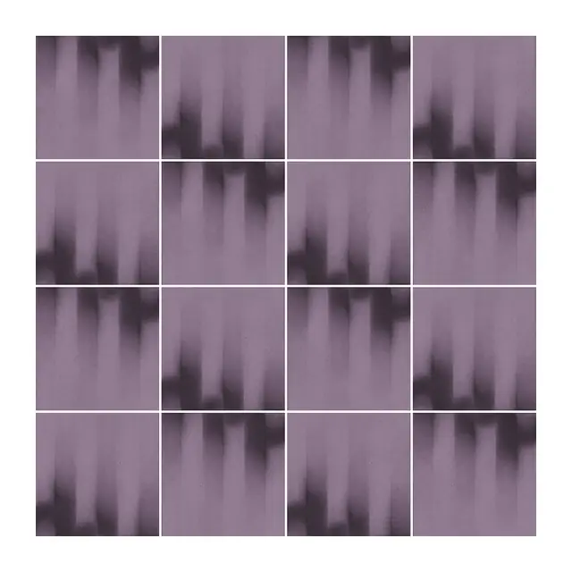Ejemplo 2 de colocación de Azulejo Fumé 10x10 Violeta Mate