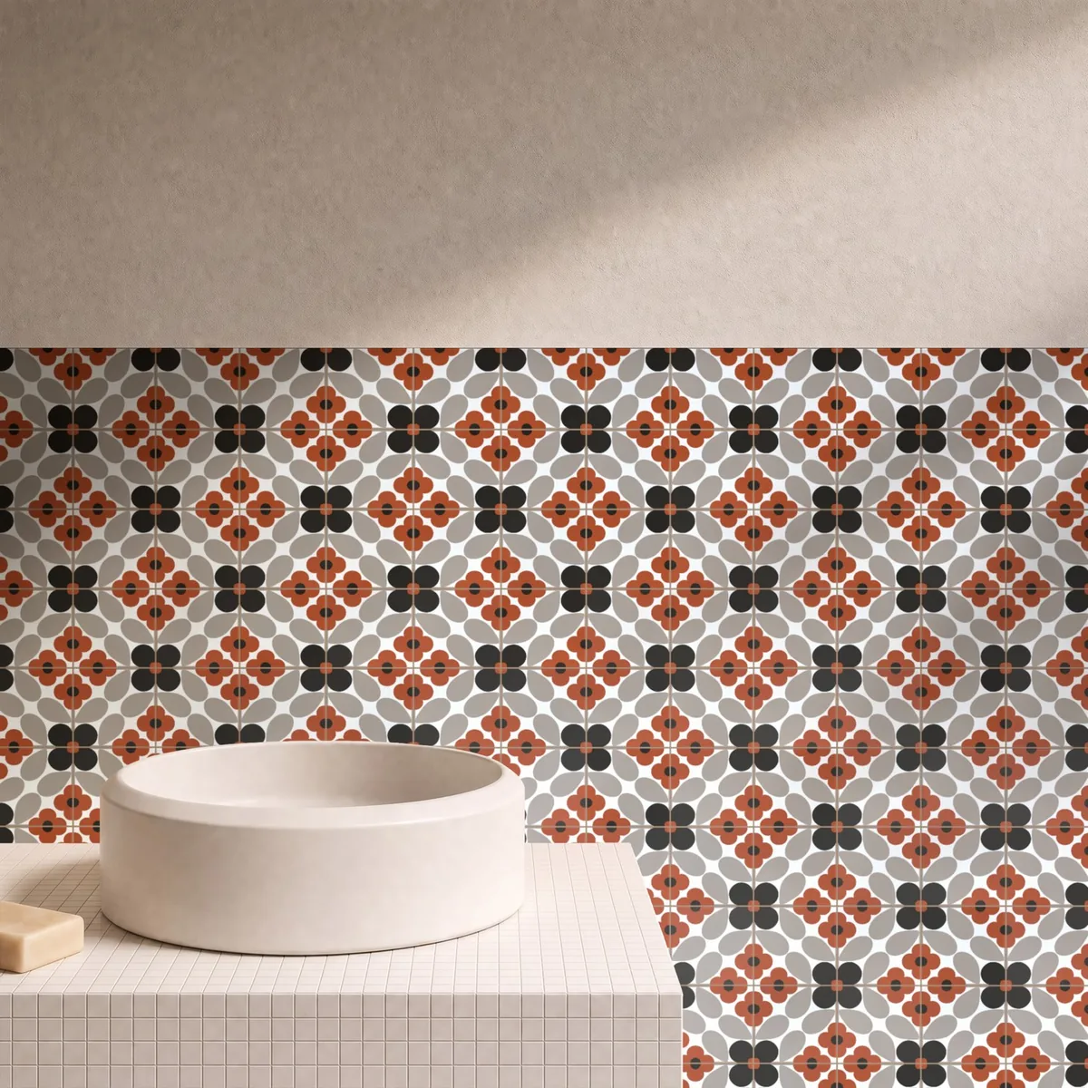 Otro ambiente con Azulejo Sixties Blanco Brillo 10x10 Amapola