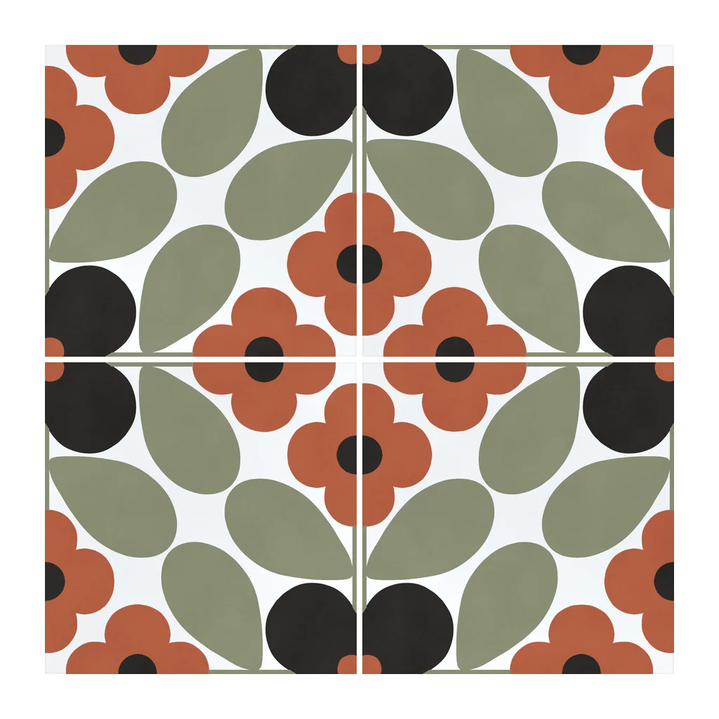 Azulejo Sixties Blanco Brillo 10x10 Olivo