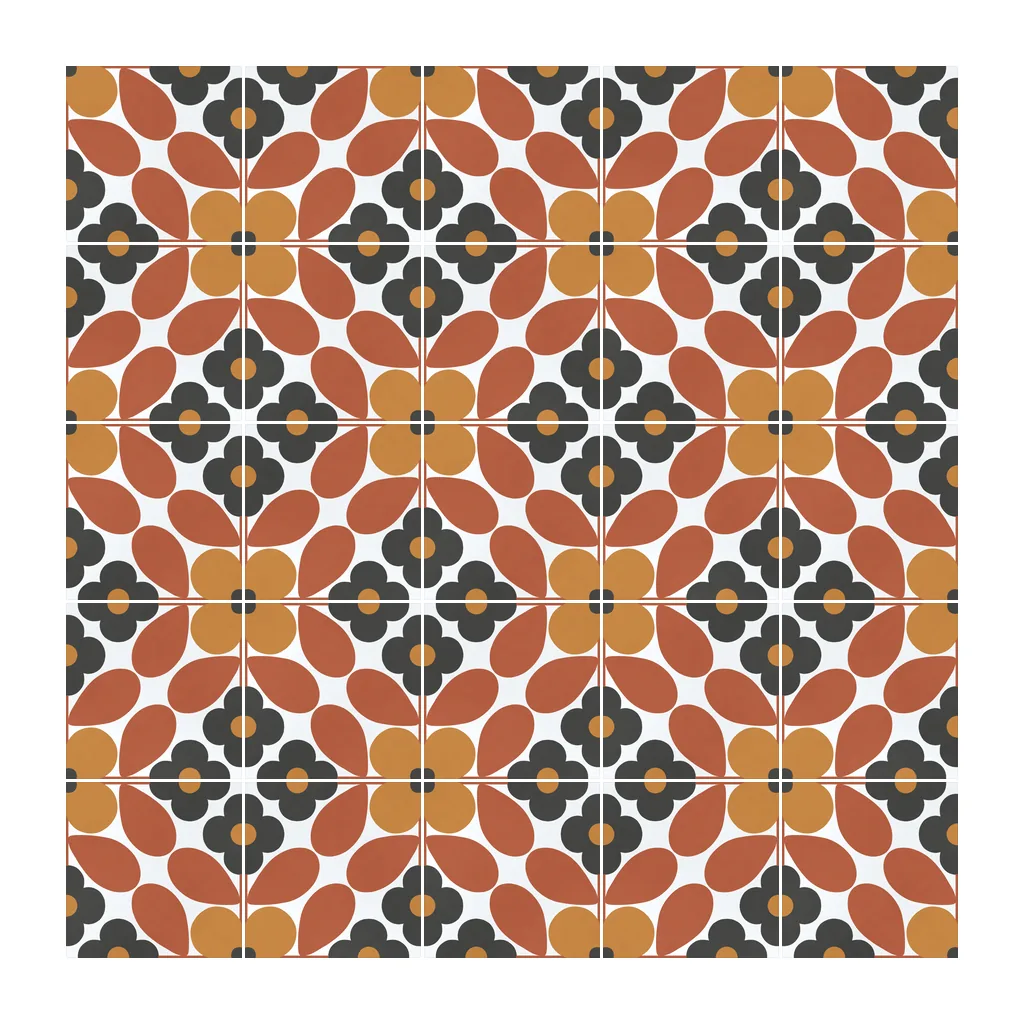 Pared revestida con Azulejo Sixties Blanco Brillo 10x10 Coral
