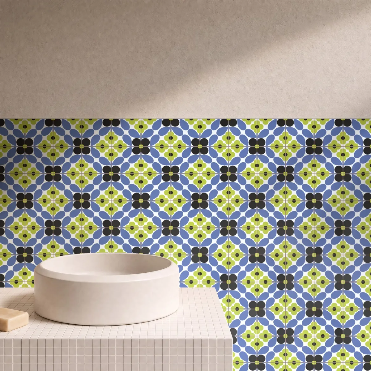 Otro ambiente con Azulejo Sixties Blanco Mate 10x10 Laguna