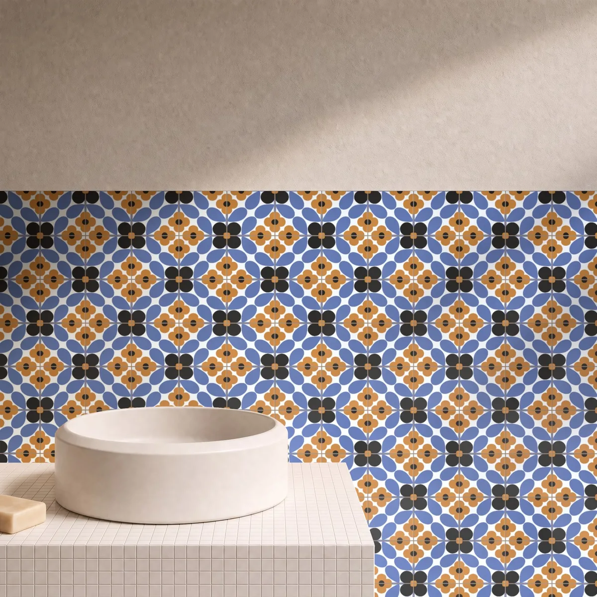 Otro ambiente con Azulejo Sixties Blanco Mate 10x10 Duna