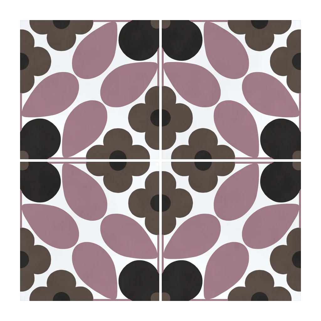 Azulejo Sixties Blanco Brillo 10x10 Malva
