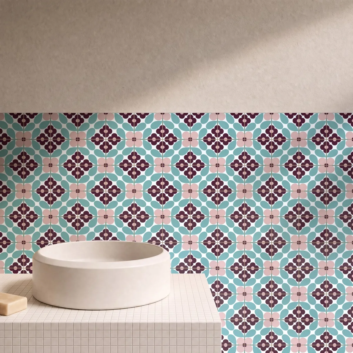 Otro ambiente con Azulejo Sixties Blanco Brillo 10x10 Jade