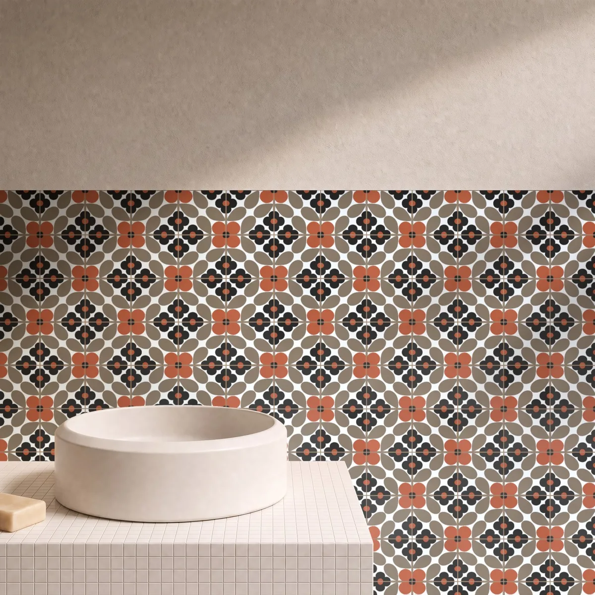 Otro ambiente con Azulejo Sixties Blanco Brillo 10x10 Piedra