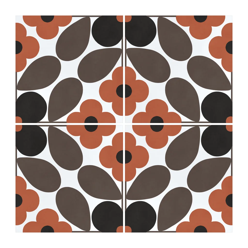 Azulejo Sixties Blanco Brillo 10x10 Nogal