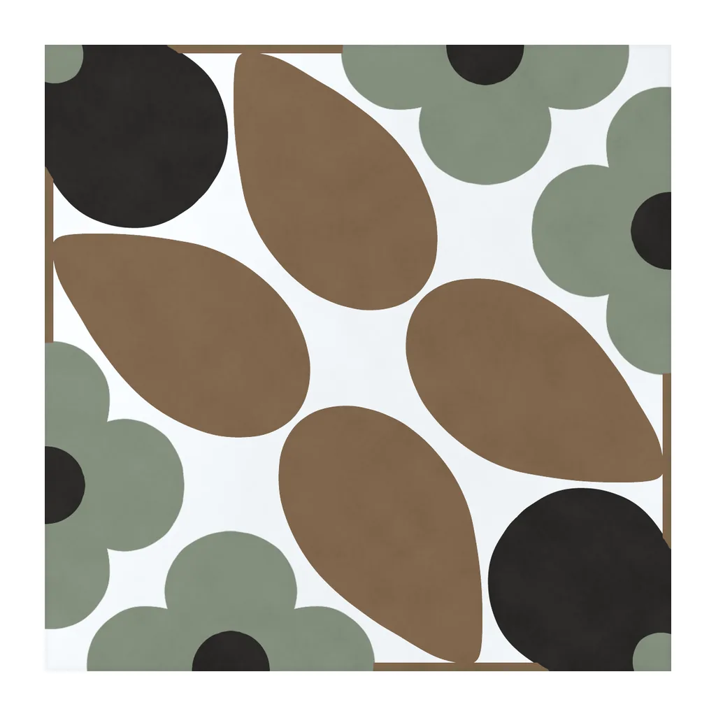 Azulejo Sixties Blanco Mate 10x10 Verde Salvia, pieza suelta
