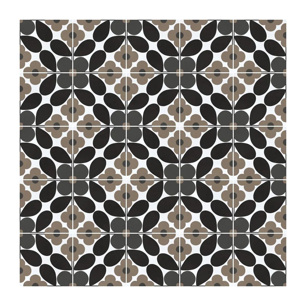 Pared revestida con Azulejo Sixties Blanco Brillo 10x10 Gris Grafito