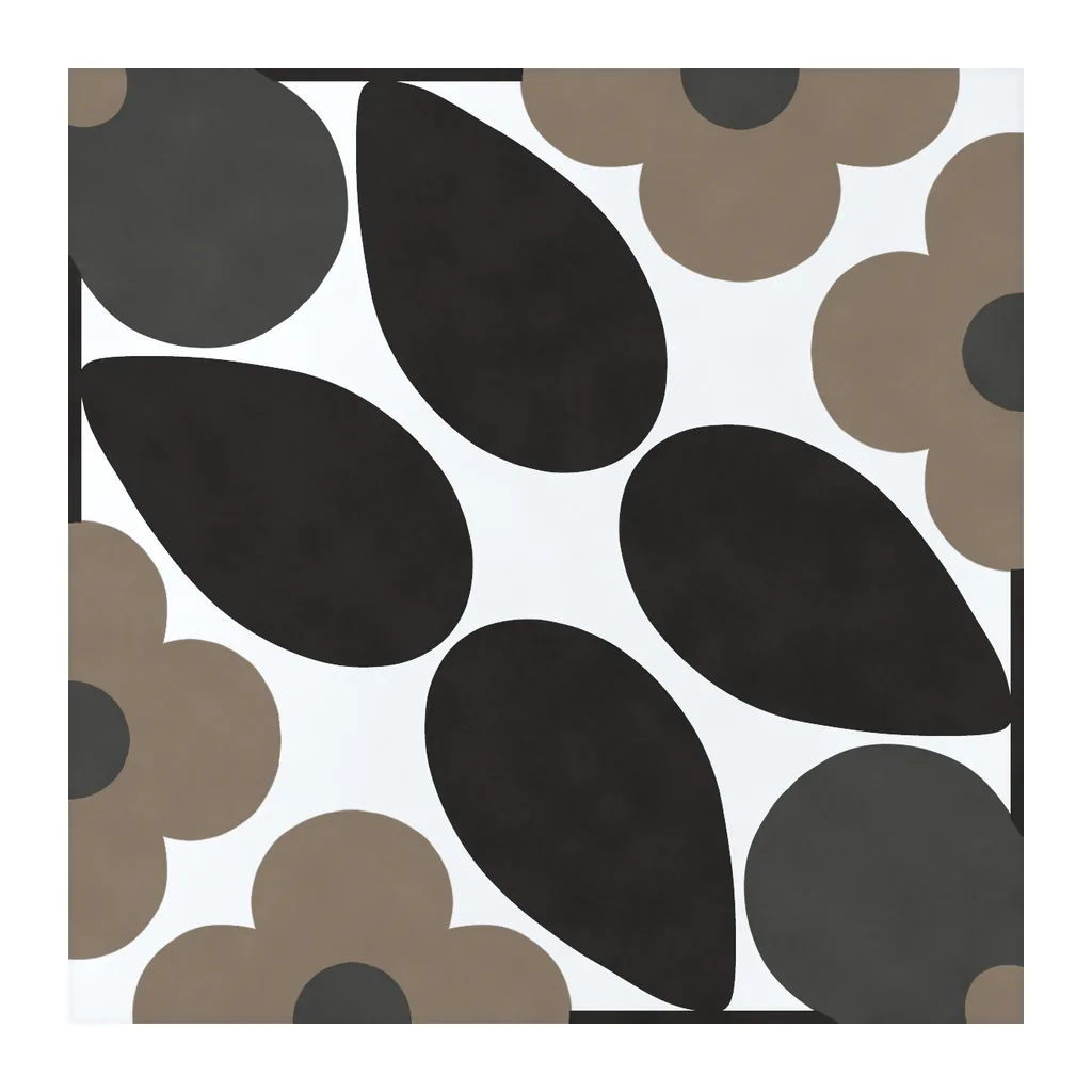 Azulejo Sixties Blanco Brillo 10x10 Gris Grafito, pieza suelta