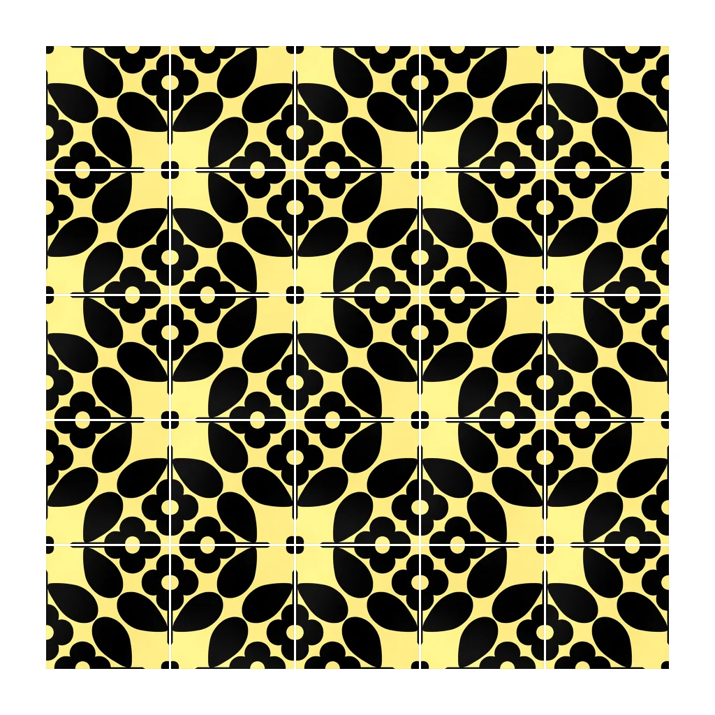 Pared revestida con Azulejo Sixties Color 10x10 Amarillo Claro Brillo