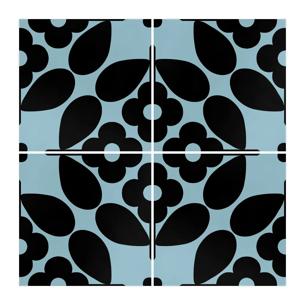Azulejo Sixties Color 10x10 Azul Bebé Brillo