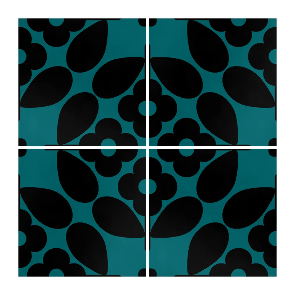 Azulejo Sixties Color 10x10 Azul Turquesa Brillo