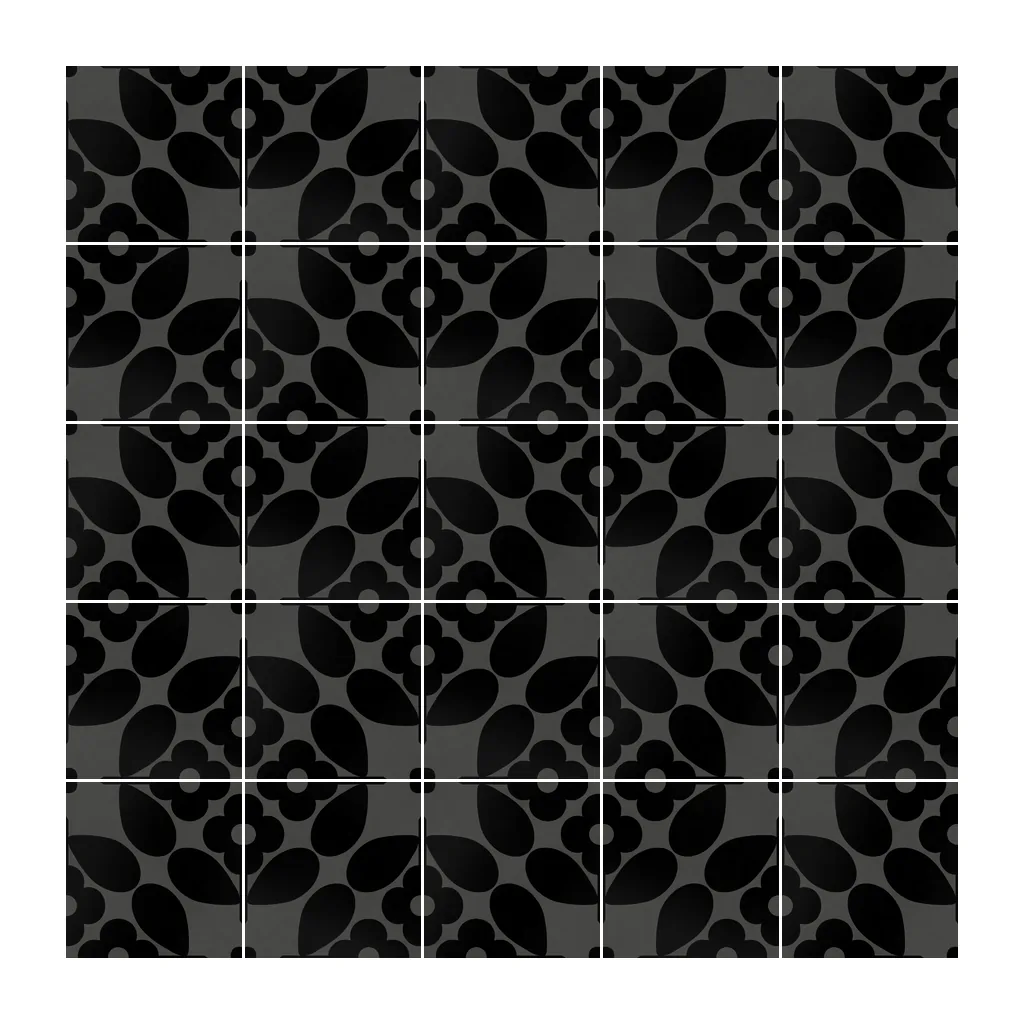 Pared revestida con Azulejo Sixties Color 10x10 Gris Grafito Mate