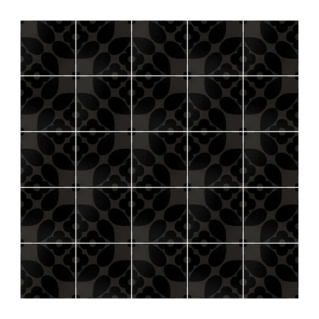 Pared revestida con Azulejo Sixties Color 10x10 Gris Oscuro Brillo