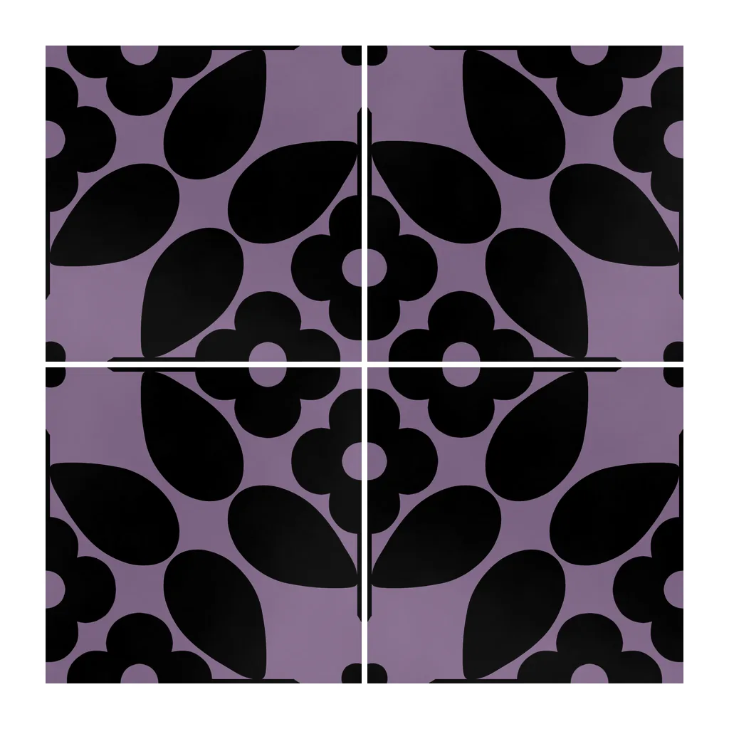 Azulejo Sixties Color 10x10 Lila Brillo