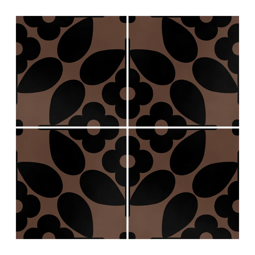 Azulejo Sixties Color 10x10 Marrón Brillo