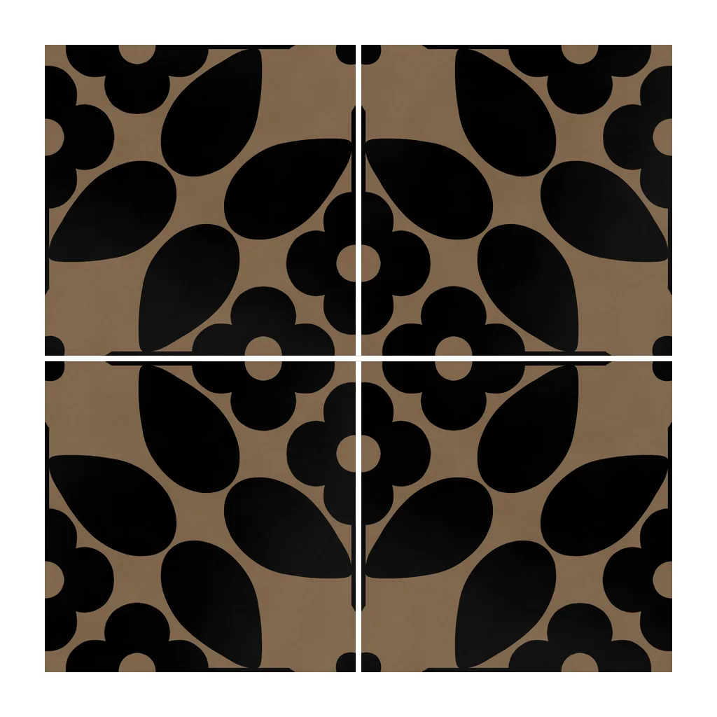 Azulejo Sixties Color 10x10 Marrón Caramelo Mate