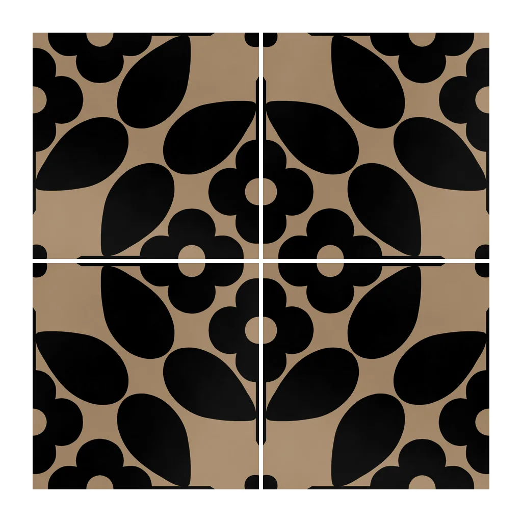 Azulejo Sixties Color 10x10 Marrón Champiñón Brillo