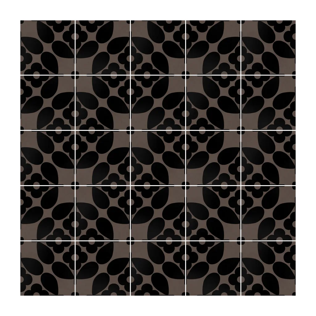 Pared revestida con Azulejo Sixties Color 10x10 Marrón Chocolate Mate