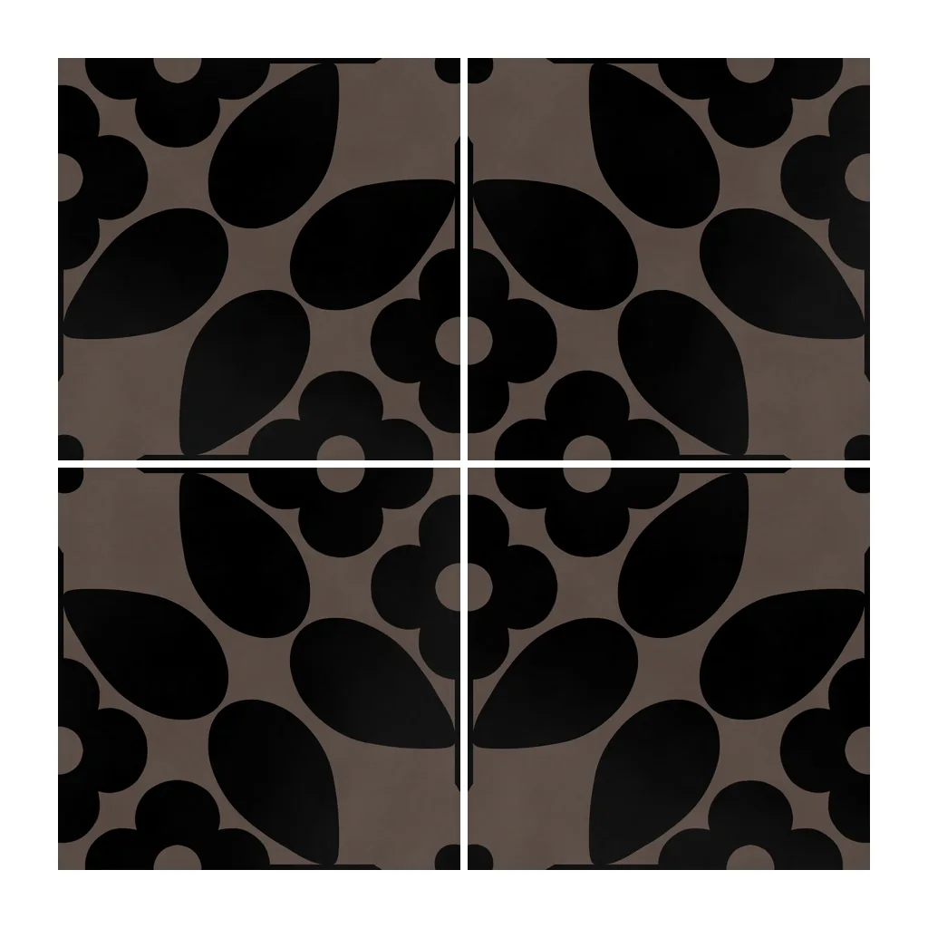 Azulejo Sixties Color 10x10 Marrón Chocolate Mate