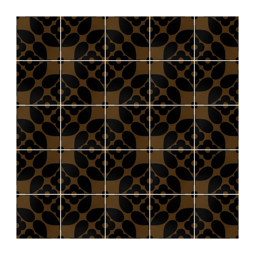 Pared revestida con Azulejo Sixties Color 10x10 Marrón Mocca Brillo