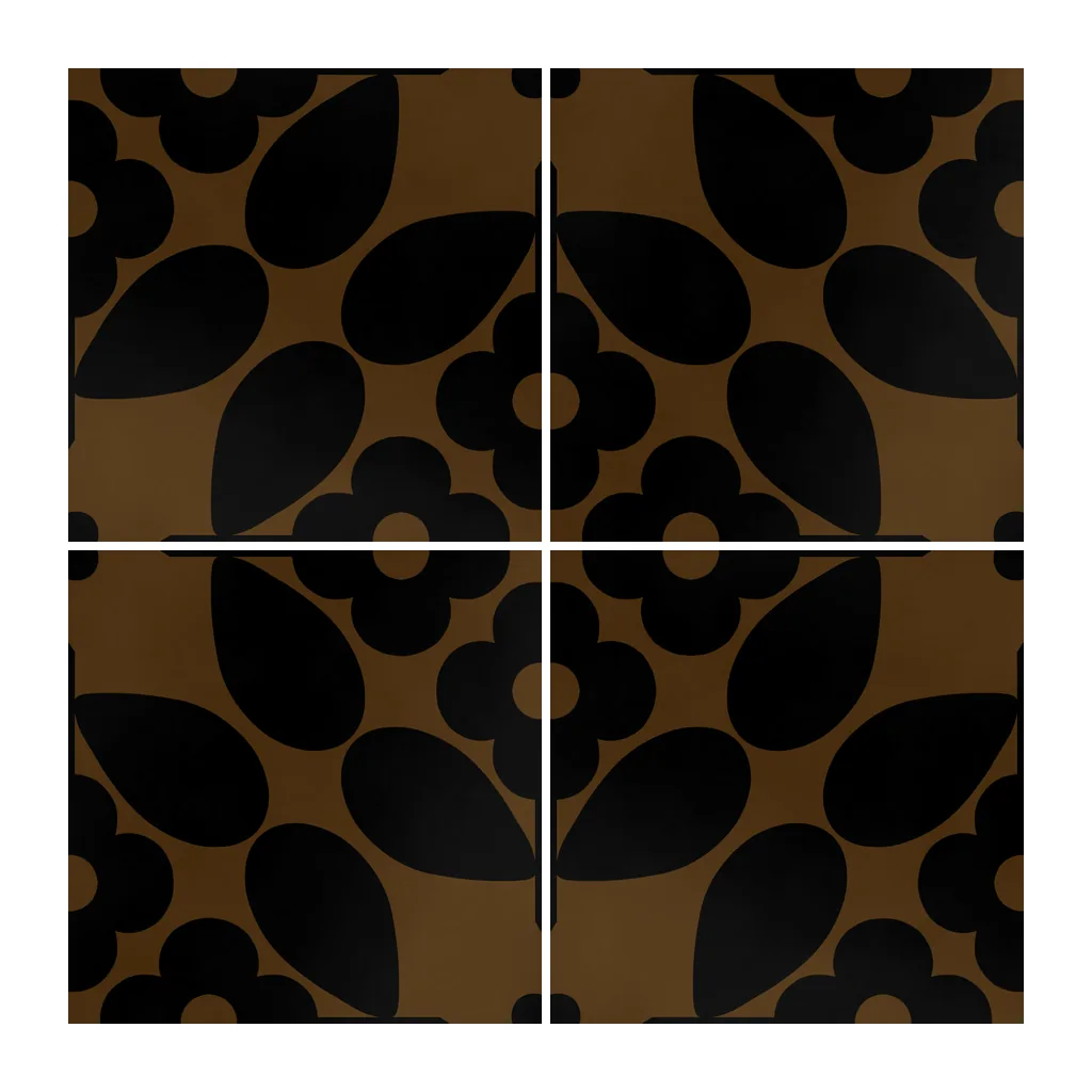 Azulejo Sixties Color 10x10 Marrón Mocca Brillo
