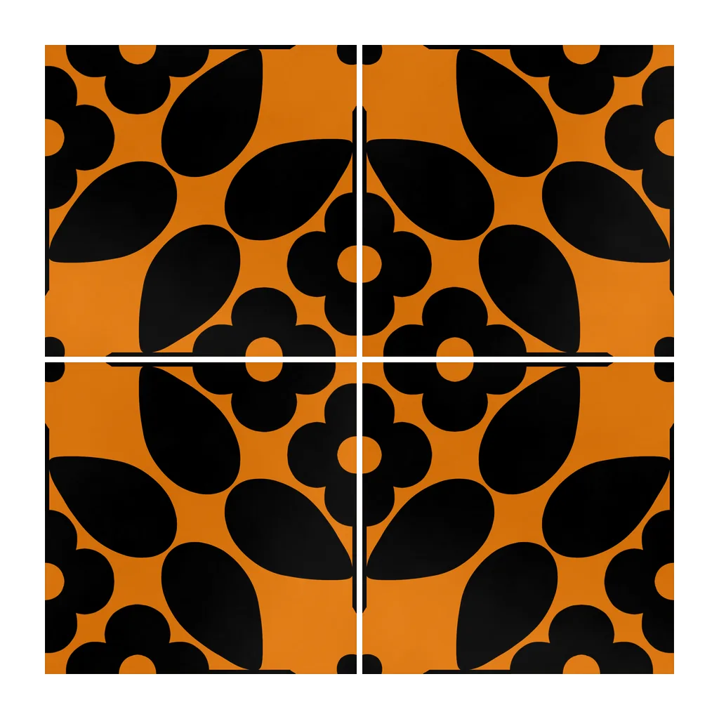 Azulejo Sixties Color 10x10 Naranja Brillo