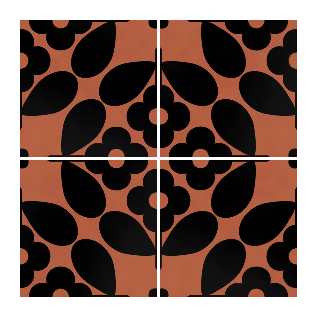 Azulejo Sixties Color 10x10 Naranja Coral Mate