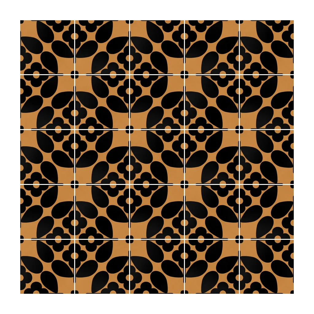 Pared revestida con Azulejo Sixties Color 10x10 Naranja Mango Mate