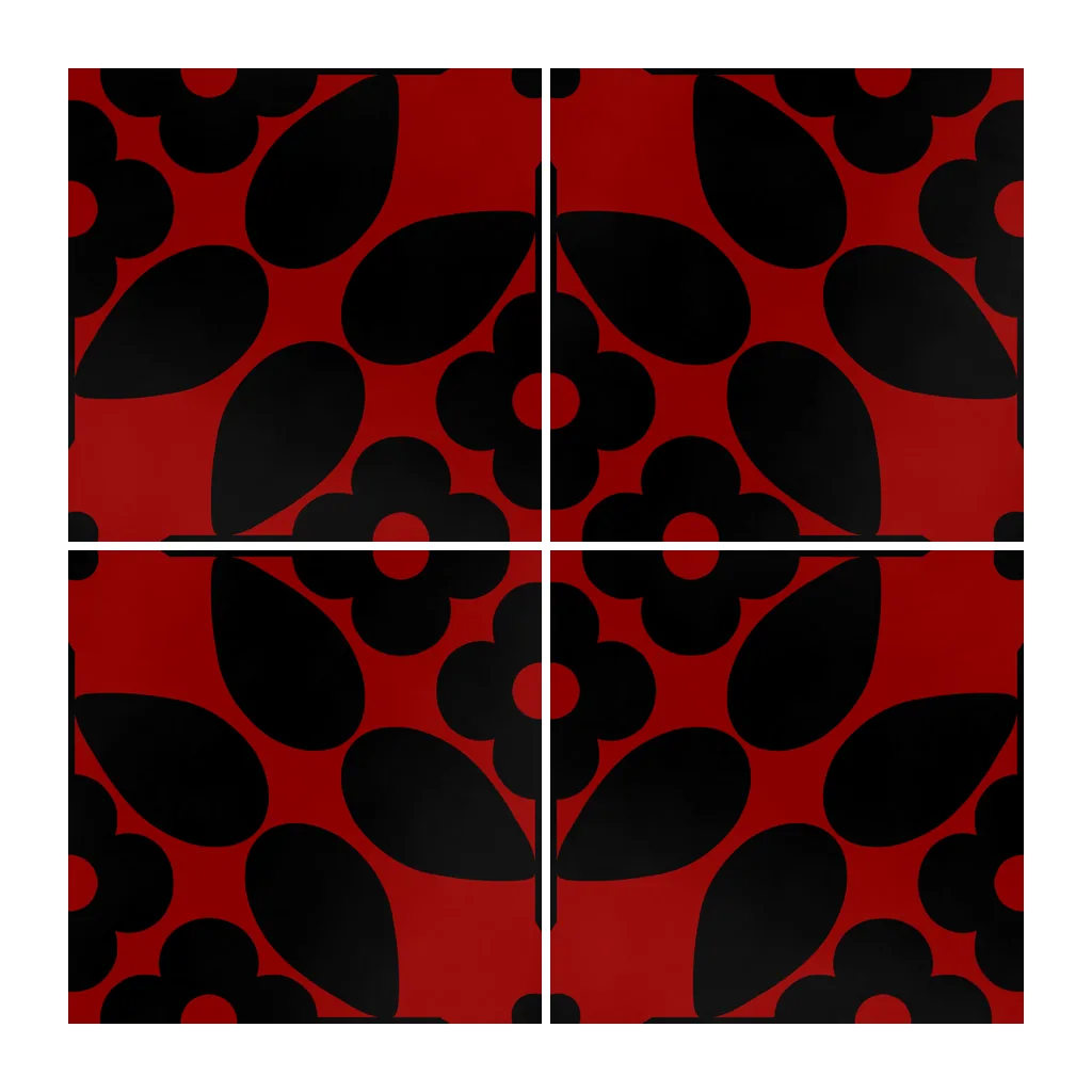 Azulejo Sixties Color 10x10 Rojo Brillo
