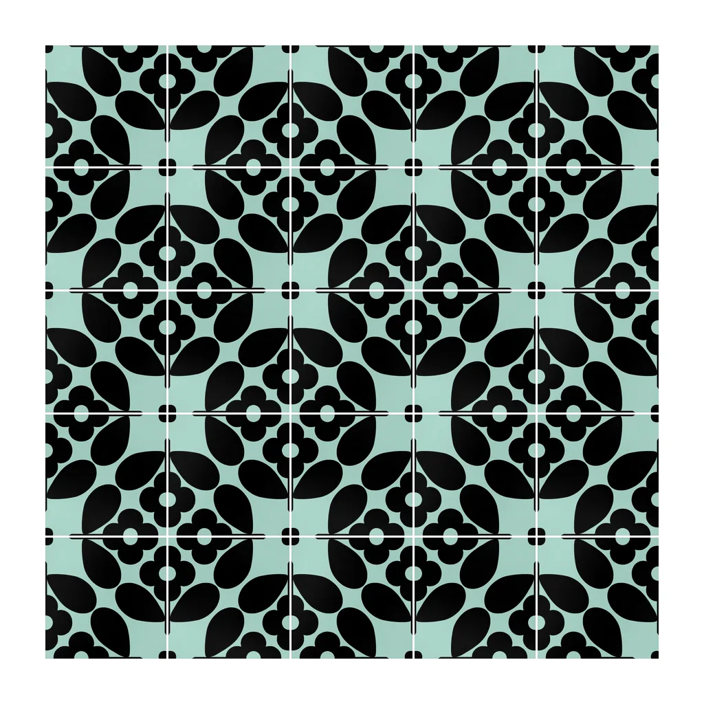 Pared revestida con Azulejo Sixties Color 10x10 Verde Agua Brillo