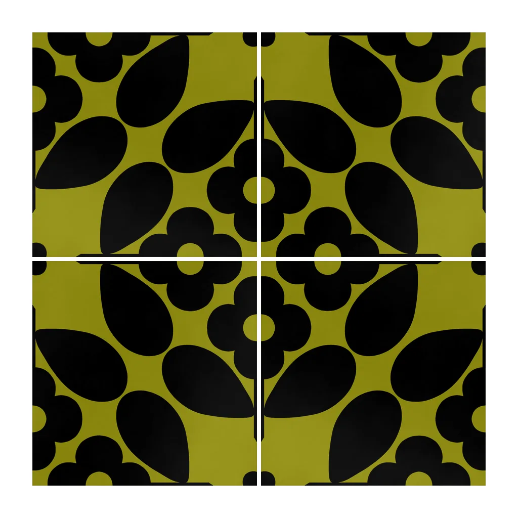 Azulejo Sixties Color 10x10 Verde Aguacate Brillo