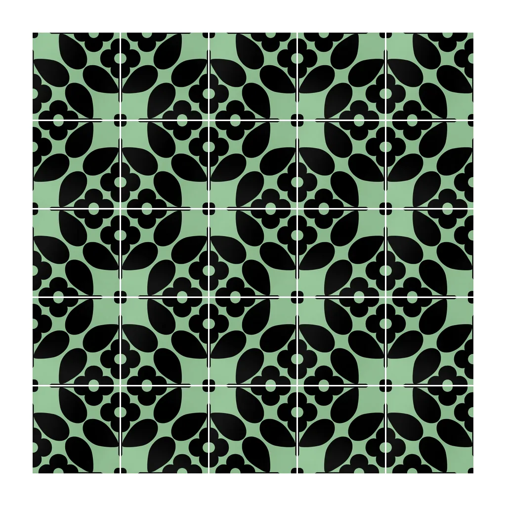 Pared revestida con Azulejo Sixties Color 10x10 Verde Claro Brillo