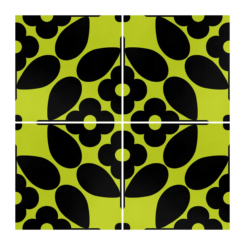 Azulejo Sixties Color 10x10 Verde Musgo Brillo