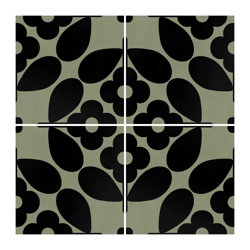 Azulejo Sixties Color 10x10 Verde Oliva Mate