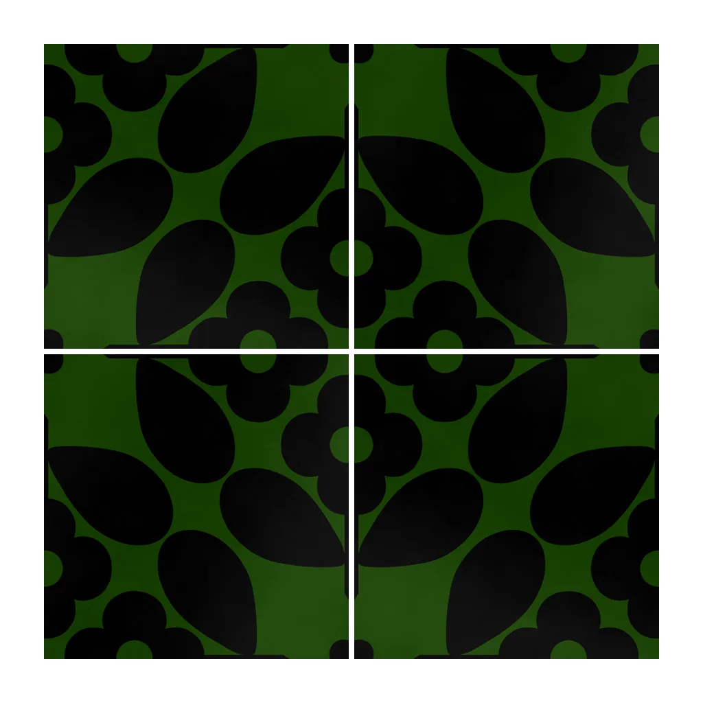 Azulejo Sixties Color 10x10 Verde Victoriano Brillo