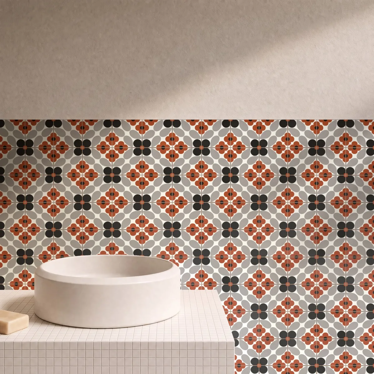 Otro ambiente con Azulejo Sixties Crema Mate 10x10 Amapola