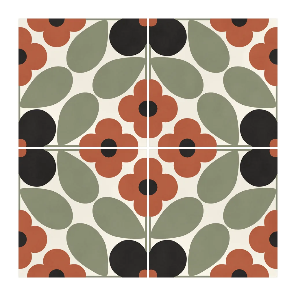 Azulejo Sixties Crema Brillo 10x10 Olivo
