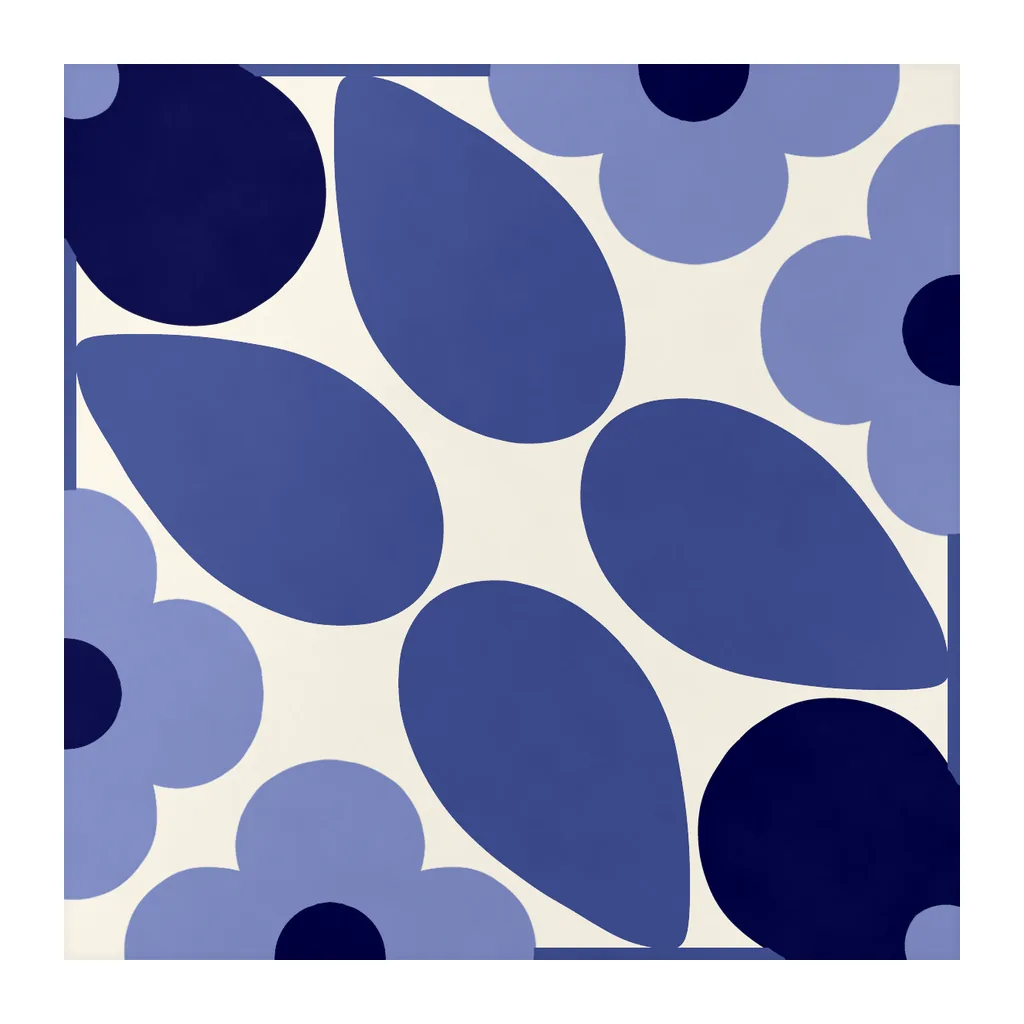Azulejo Sixties Crema Brillo 10x10 Azul Noche, pieza suelta