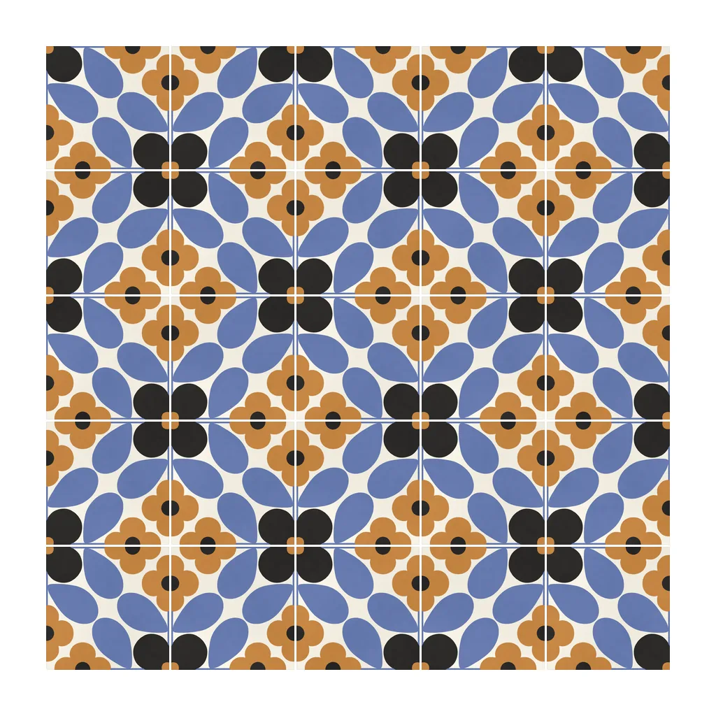 Pared revestida con Azulejo Sixties Crema Brillo 10x10 Duna