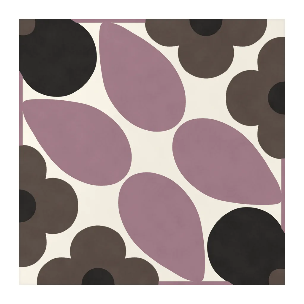 Azulejo Sixties Crema Brillo 10x10 Malva, pieza suelta