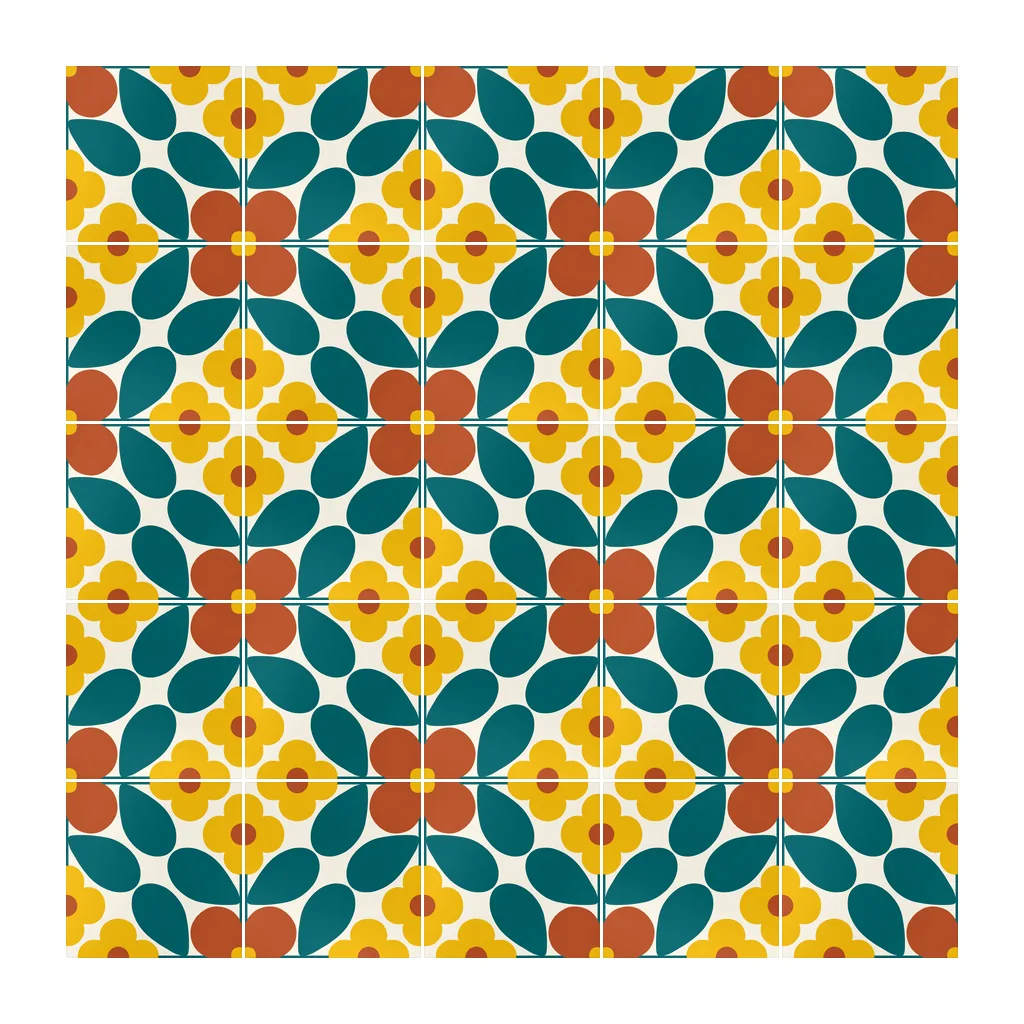Pared revestida con Azulejo Sixties Crema Brillo 10x10 Ocaso
