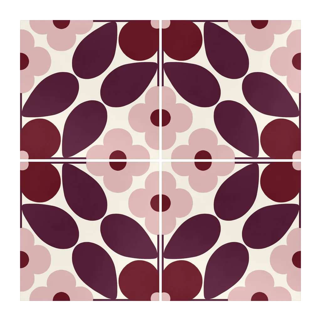 Azulejo Sixties Crema Brillo 10x10 Cereza