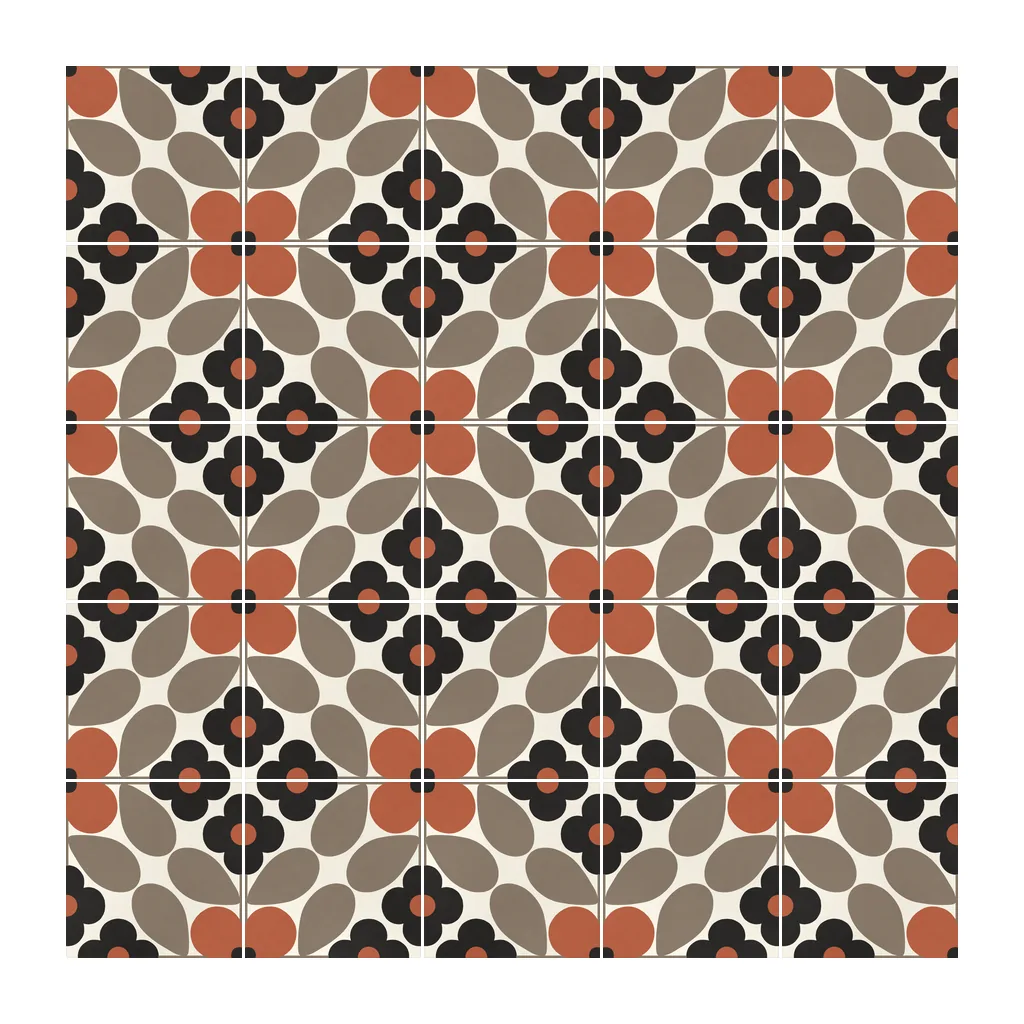 Pared revestida con Azulejo Sixties Crema Mate 10x10 Piedra