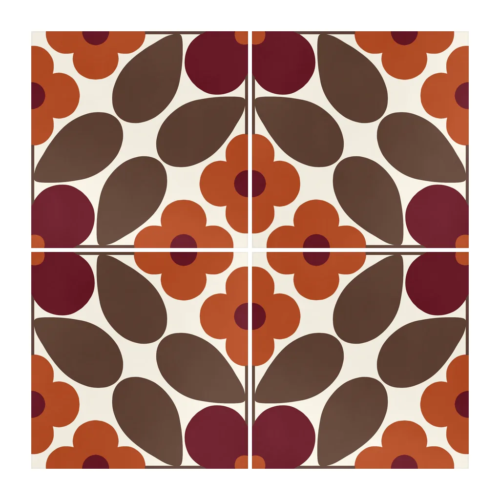 Azulejo Sixties Crema Brillo 10x10 Terracota