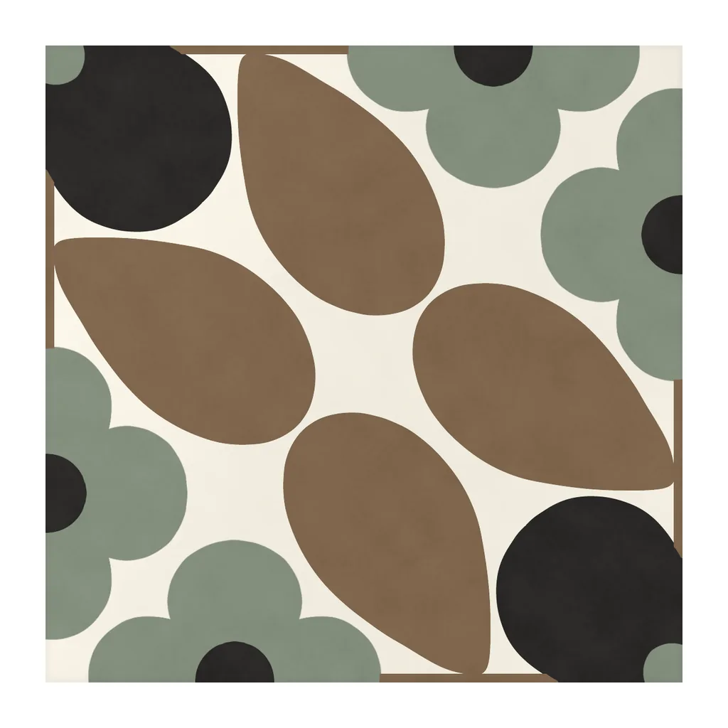 Azulejo Sixties Crema Brillo 10x10 Verde Salvia, pieza suelta