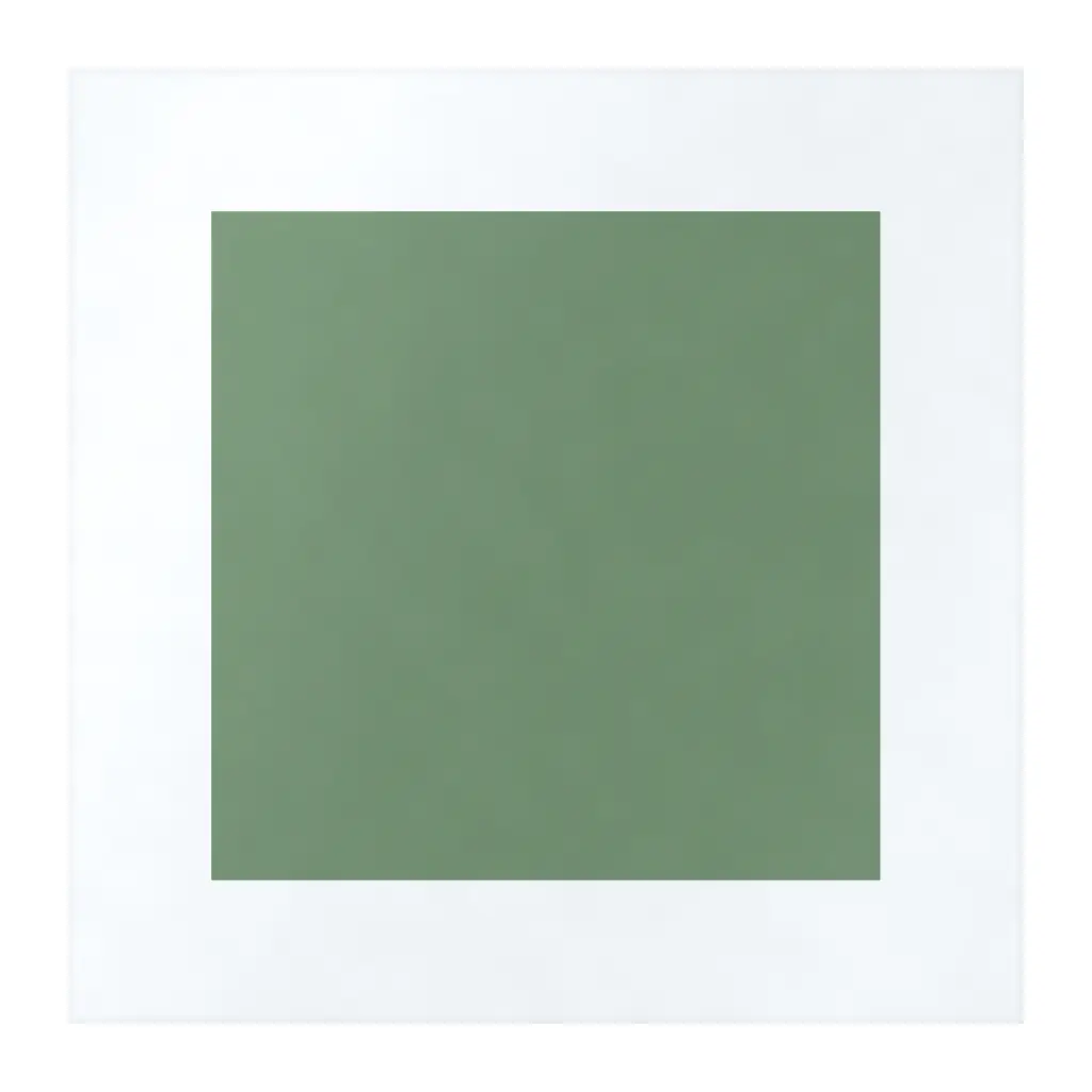 Azulejo Square Blanco Brillo 10x10 Verde Oscuro