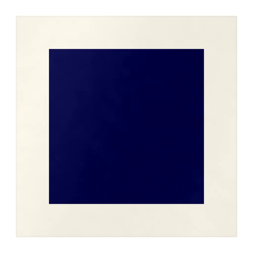 Azulejo Square Crema Brillo 10x10 Azul Victoriano