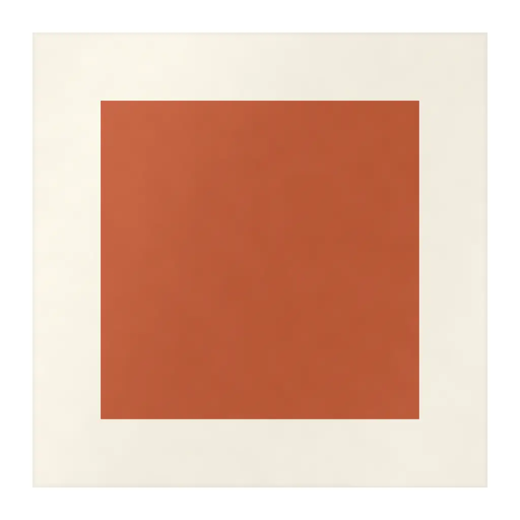 Azulejo Square Crema Mate 10x10 Naranja Coral